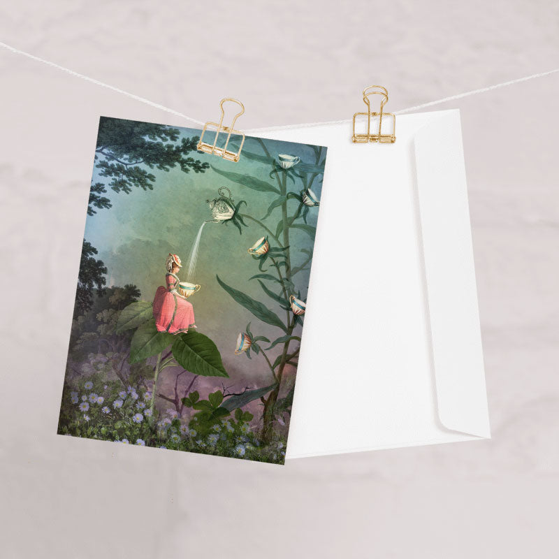 Green Tea Greeting Card