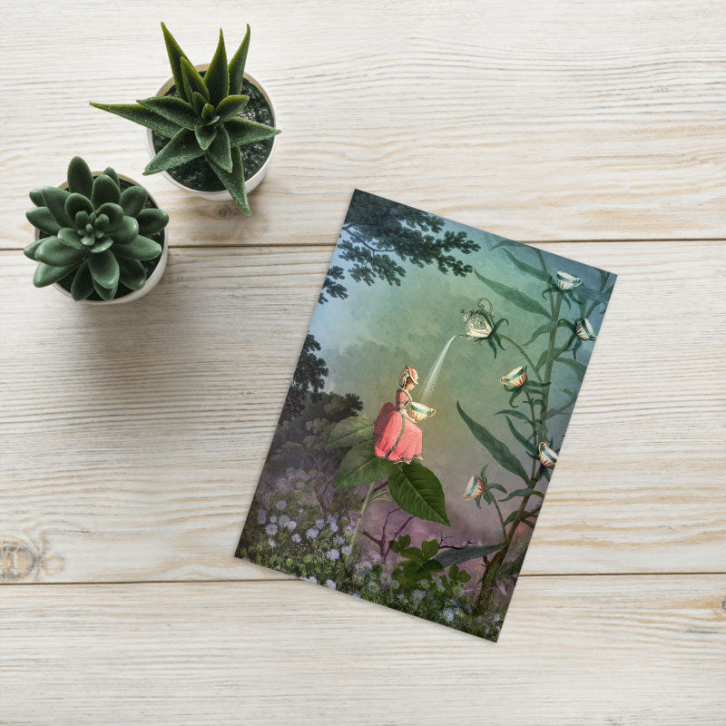 Green Tea Greeting Card