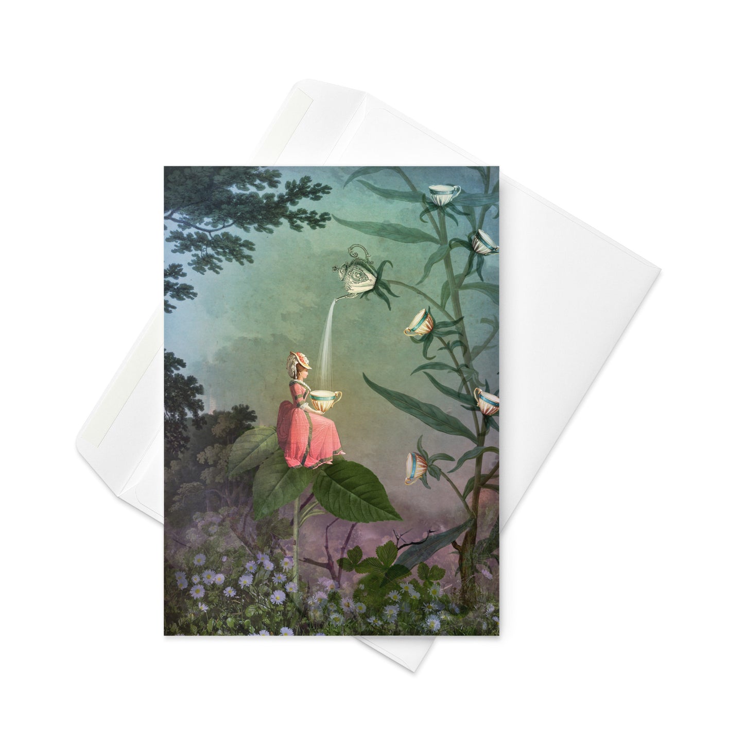 Green Tea Greeting Card